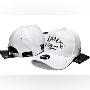 AMIRI White Logo Baseball Cap